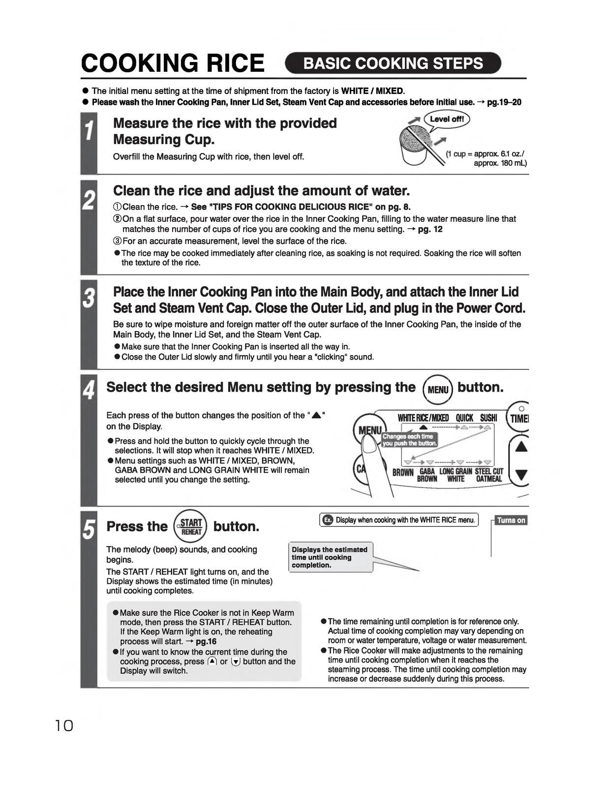 ZOJIRUSHI NS-LGC05 Micom Rice Cooker  Warmer Operating Instructions Manual