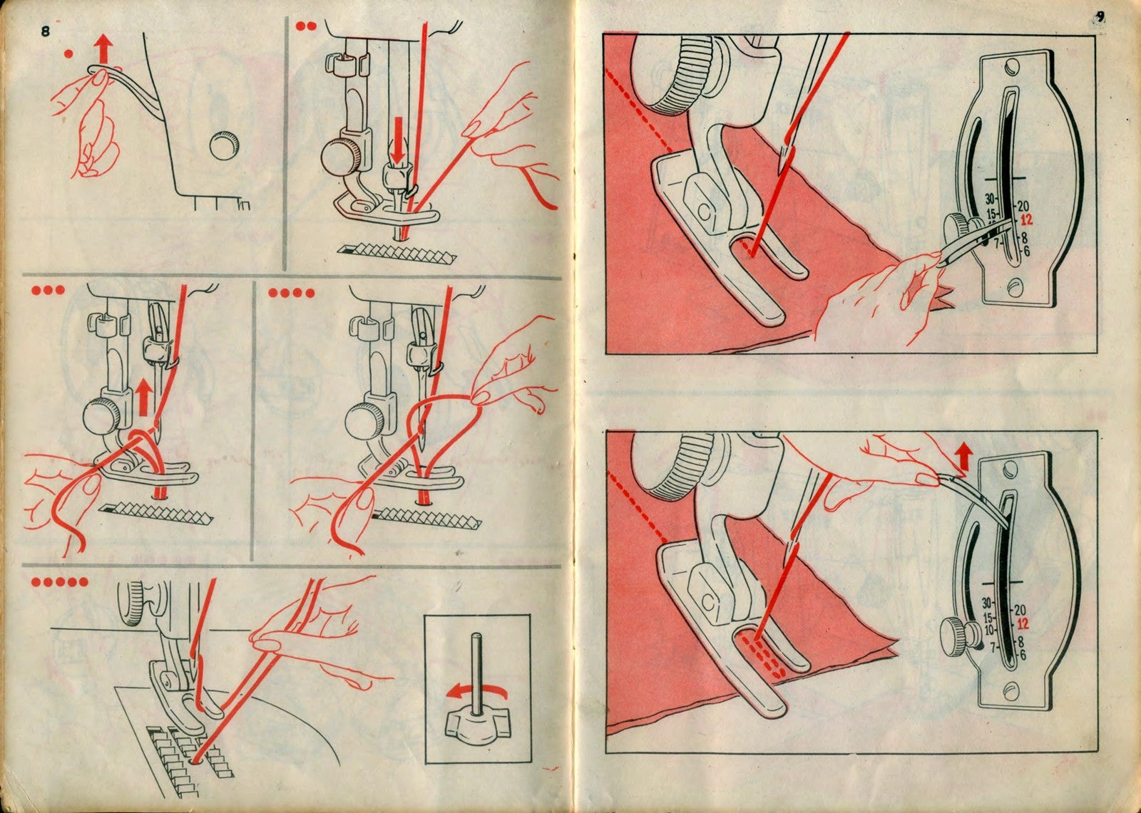 SINGER 191V21 Sewing Machine Instruction Manual - WIRE BOUND - TOUGH COVERS