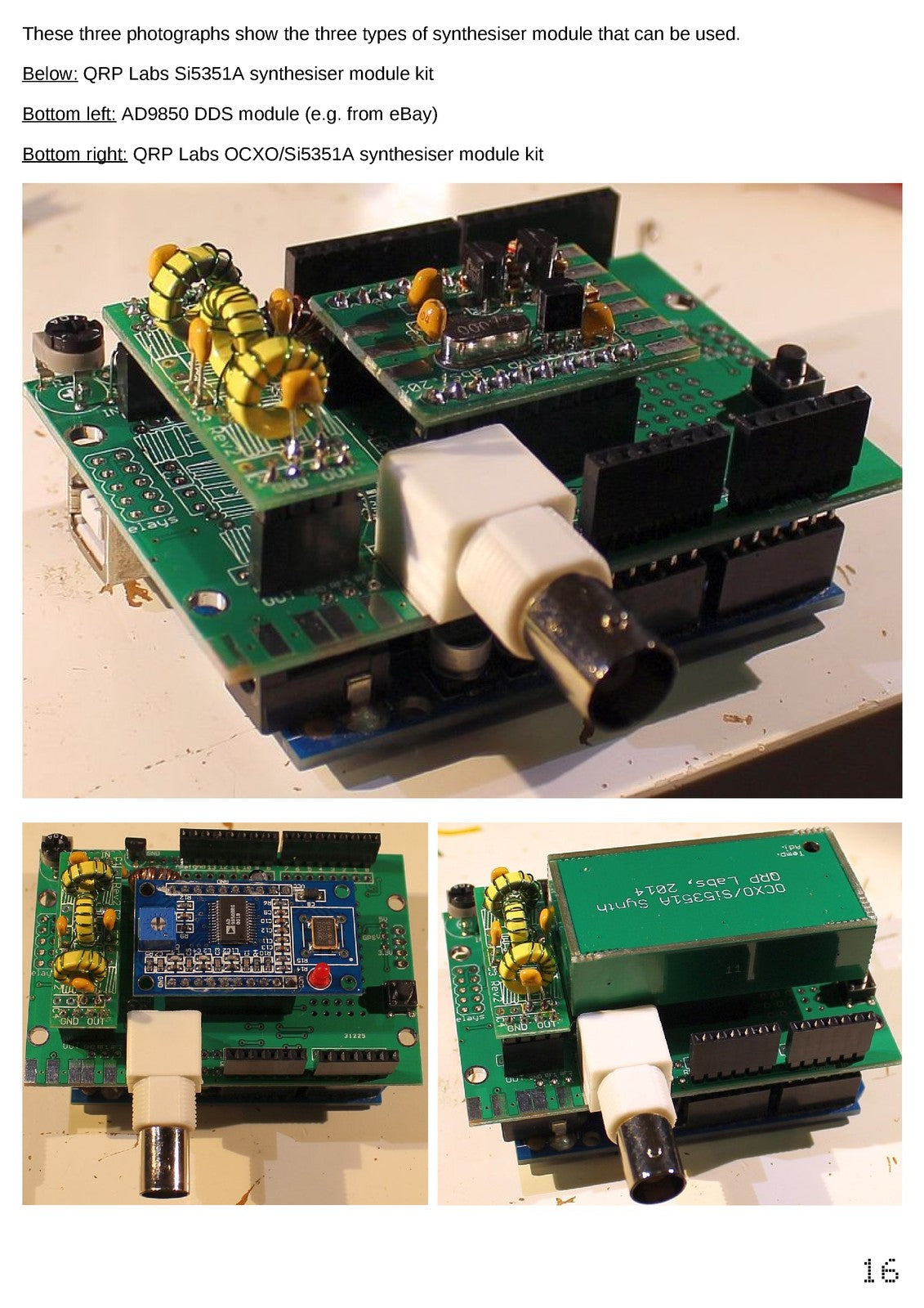 QRP LABS Arduino Shield Kit Assembly Manual 2015 - WIRE BOUND - TOUGH COVERS