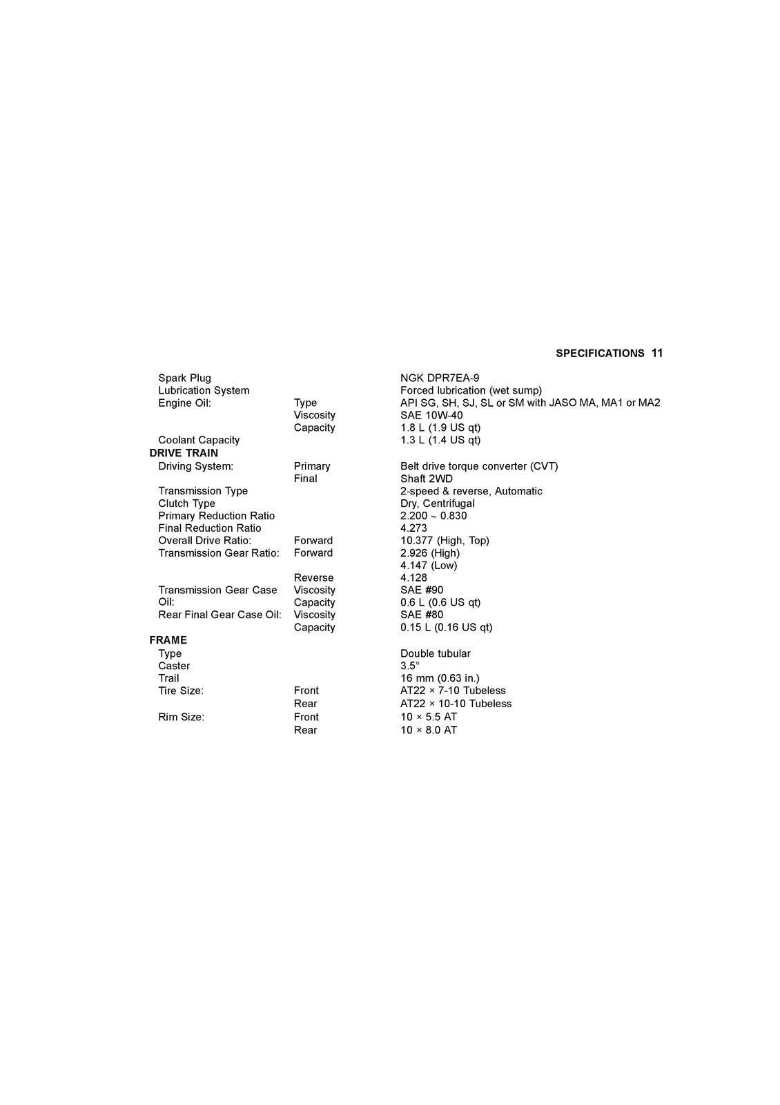 KAWASAKI Brute Force 300 ATV Owners Manual 2015 - WIRE BOUND - TOUGH COVERS