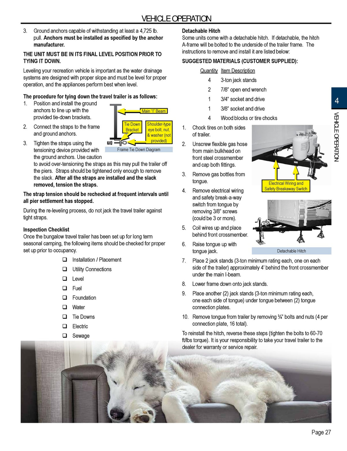 JAYCO 2024 Towable RV Owners Manual - STEEL WIRE BOUND - PROTECTIVE COVERS