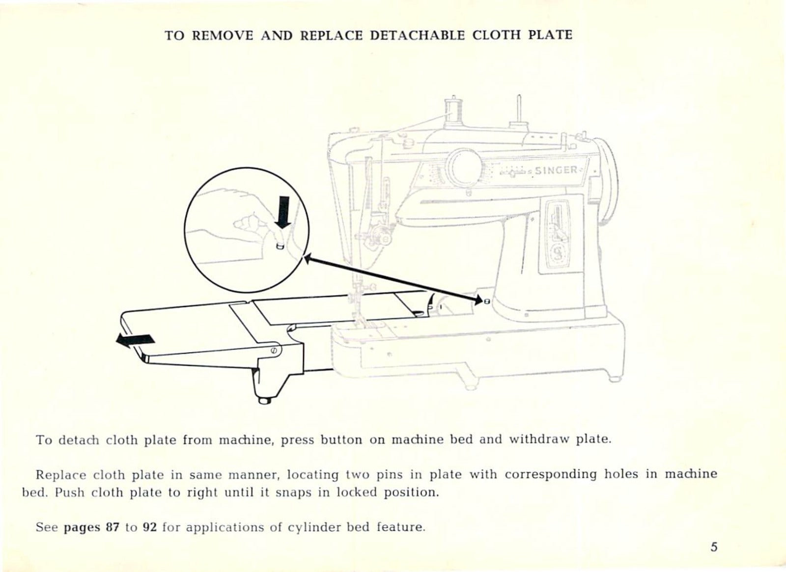 SINGER 431 Convertible Slant-O-Matic Instruction Manual - WIRE BOUND - COVERS