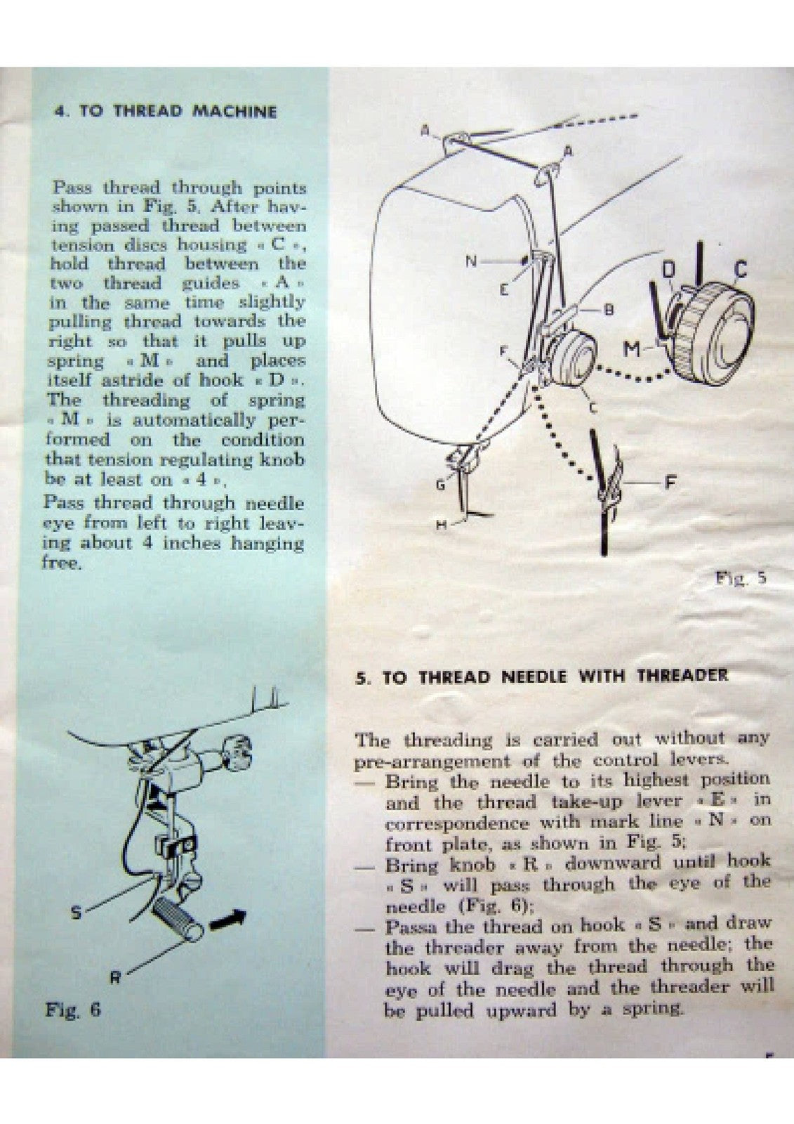 NECCHI Lycia 524 522 Sewing Machine Instruction Manual - WIRE BOUND - COVERS