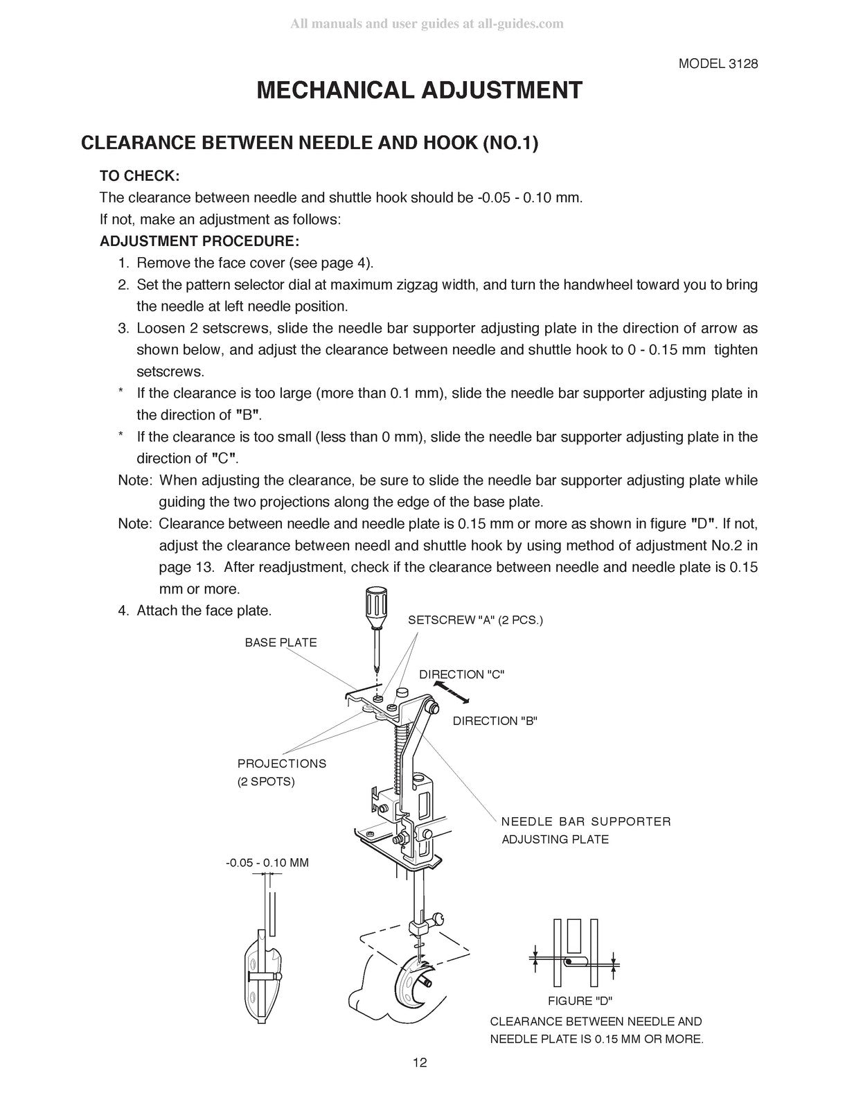 JANOME 3128 Sewing Machine Service Manual - STEEL WIRE BOUND - PROTECTIVE COVERS