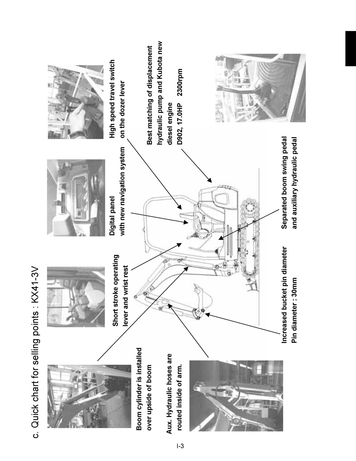 KUBOTA KX36-3 KX41-3S KX41-3V WORKSHOP MANUAL - WIRE BOUND COVERS - XL FOLDOUTS!