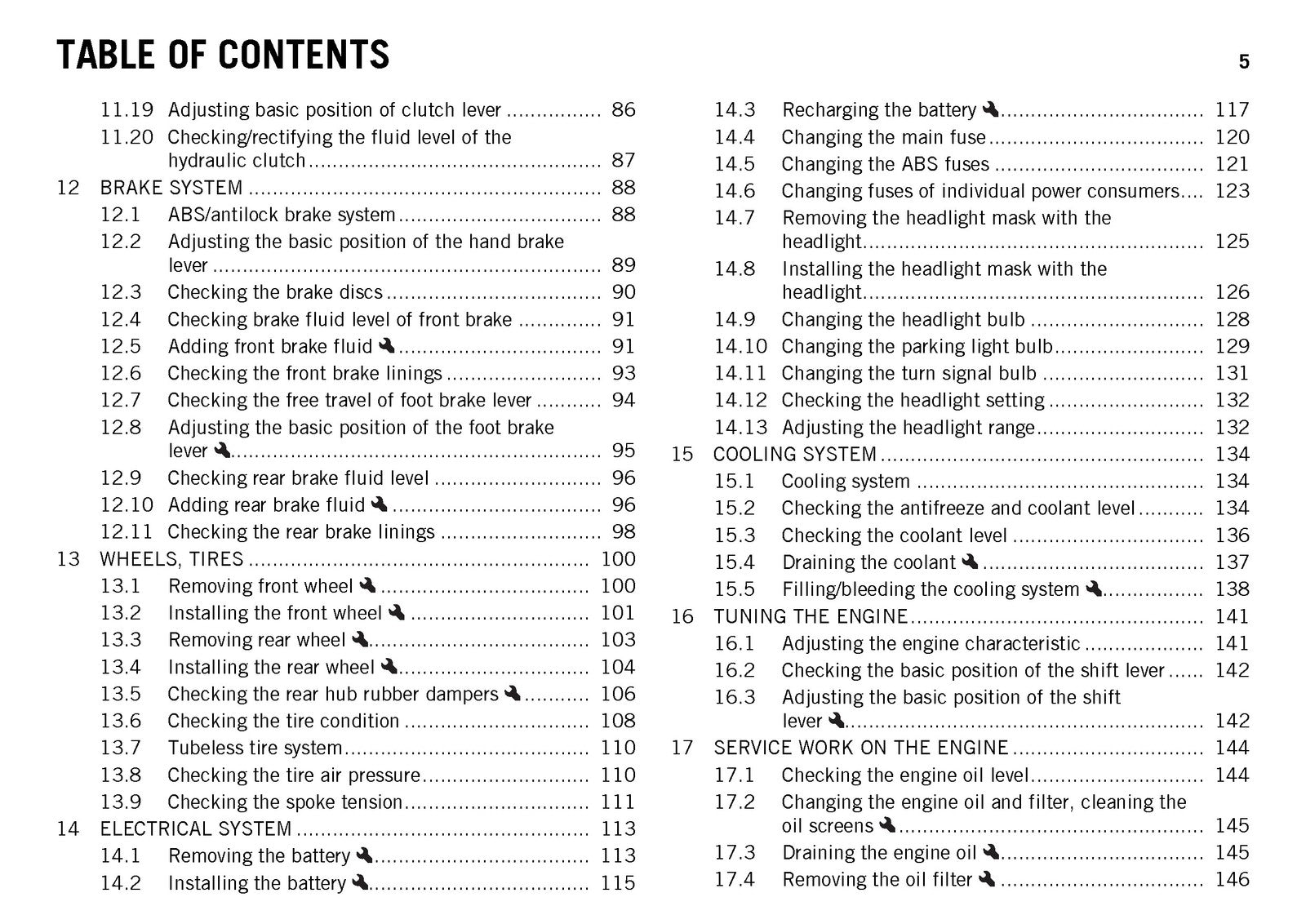 KTM 690 SMC R EU Owners Manual 2015 - STEEL WIRE BOUND - PROTECTIVE COVERS