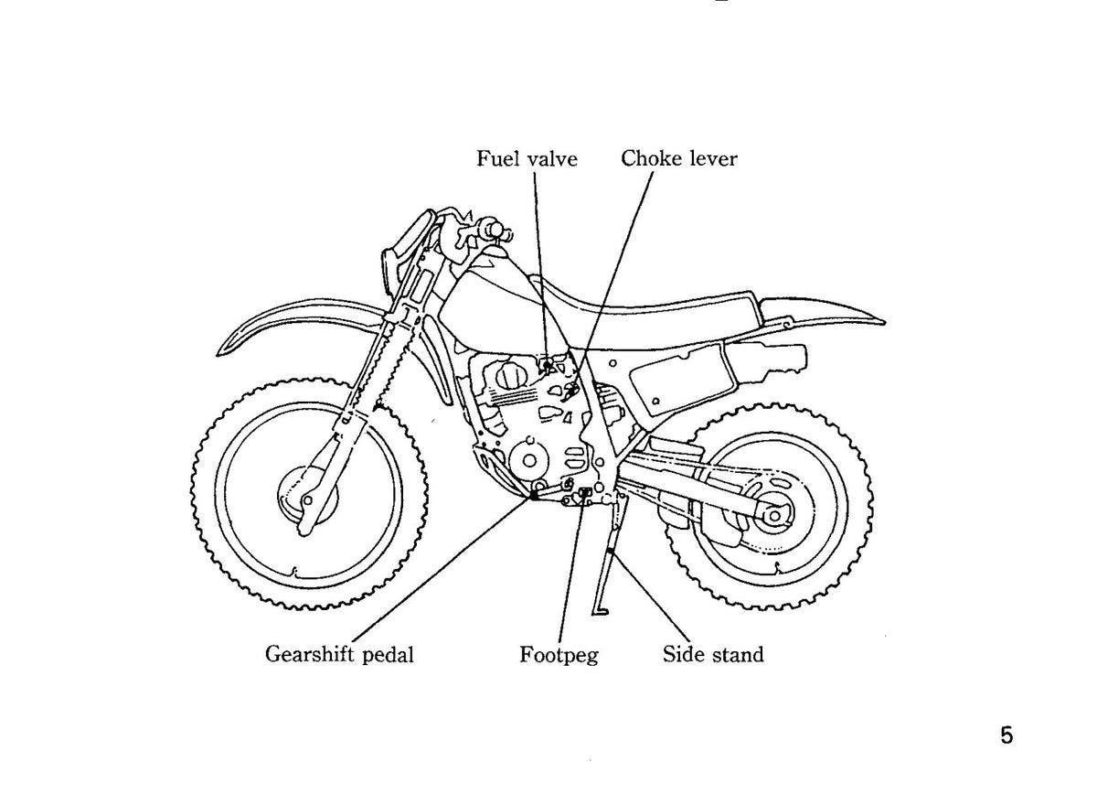 HONDA XR200R Owners Manual 1989 - BOUND - COVERS - XL FOLDOUT PAGES