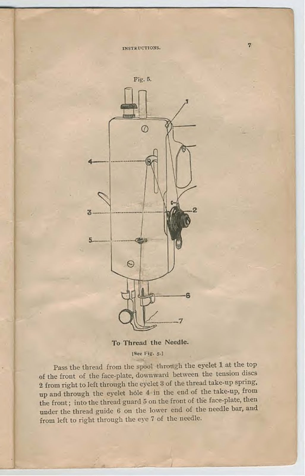 SINGER 27 Vibrating Shuttle No 2 Sewing Machine Instructions Manual - BOUND