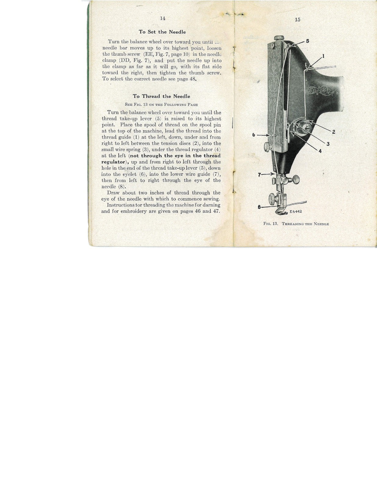 SINGER 99-13 Sewing Machine Operating Instructions Manual 1925 - WIRE BOUND