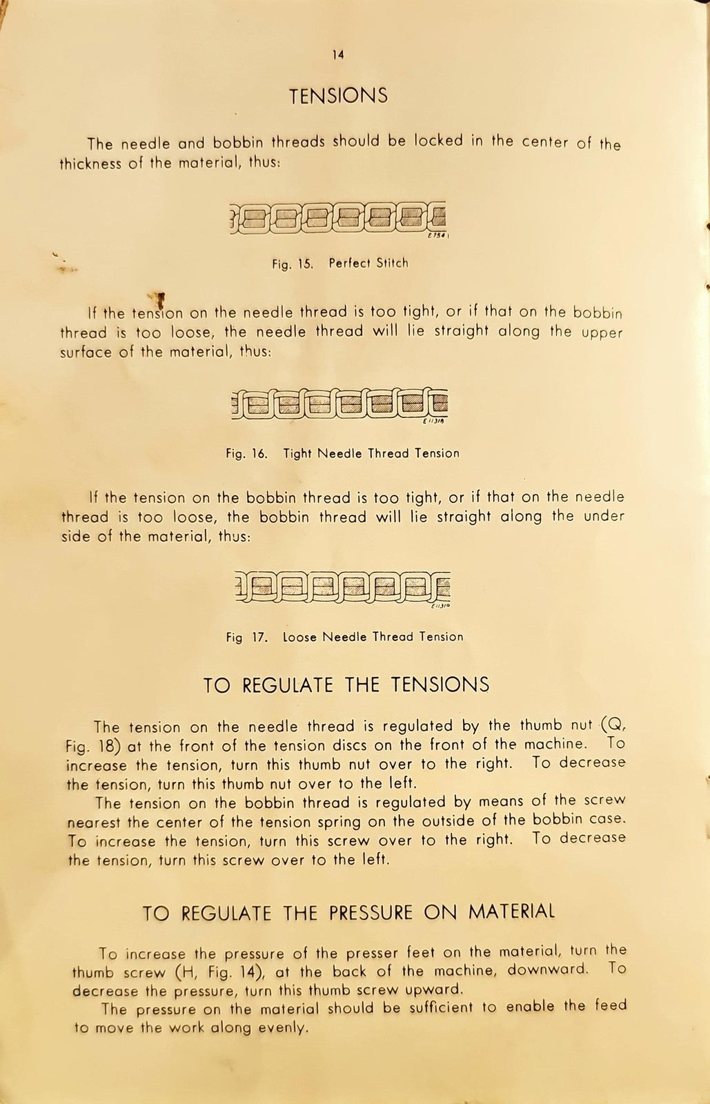 SINGER 144w204 144w304 Sewing Machine Instructions Manual 1945 - WIRE BOUND