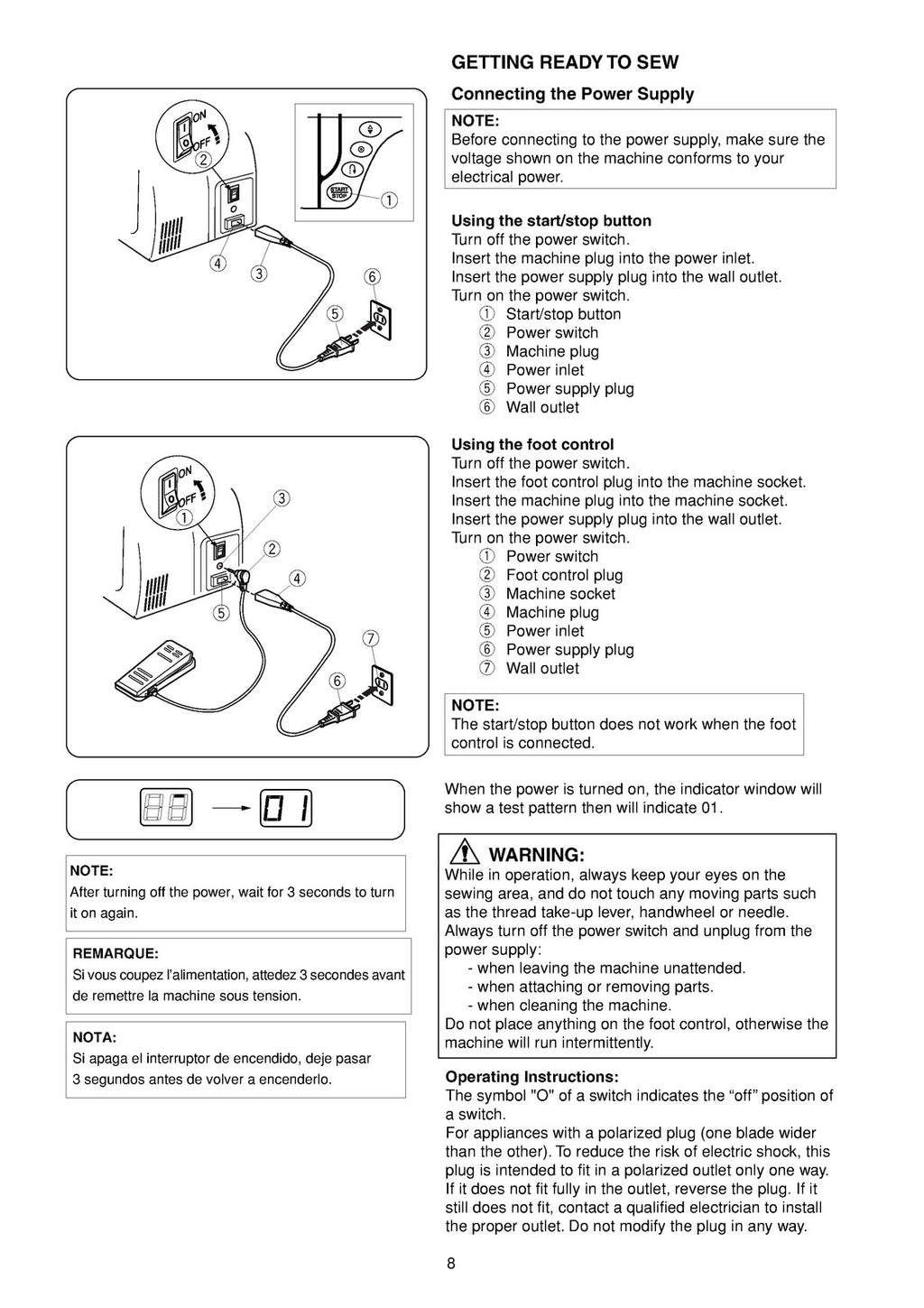 HANDI QUILTER HQ Stitch Model 210 Instruction Book Manual - WIRE BOUND - COVERS
