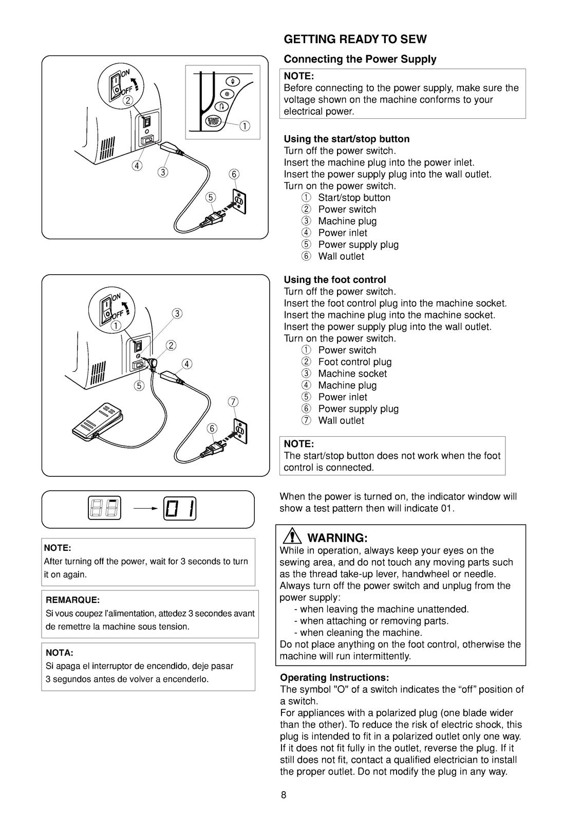 HANDI QUILTER HQ Stitch Model 210 Instruction Book Manual - WIRE BOUND - COVERS
