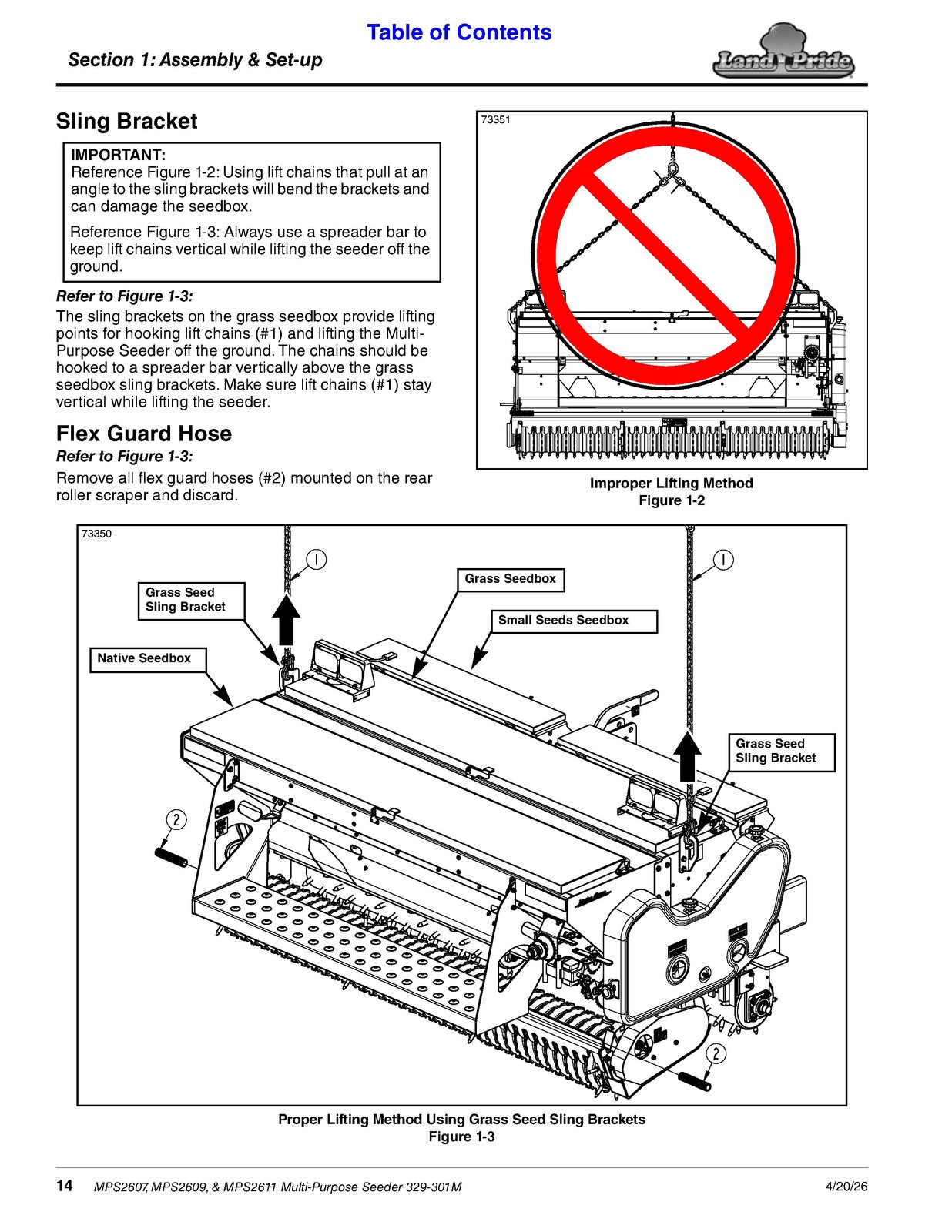 LAND PRIDE MPS26 Series Multi-purpose Seeder Operators Manual - WIRE BOUND