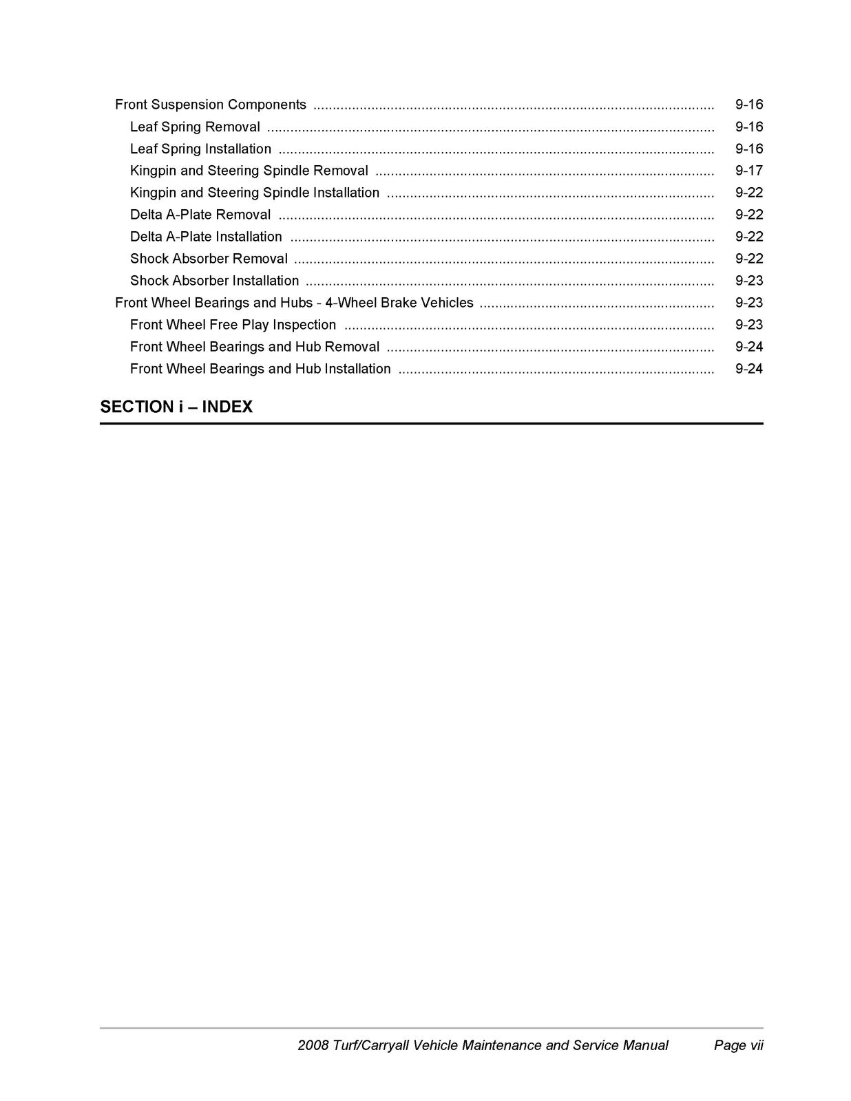 CLUB CAR Turf 1 2 6 Carryall 1 2 Plus 6 Maintenance And Service Manual 2008