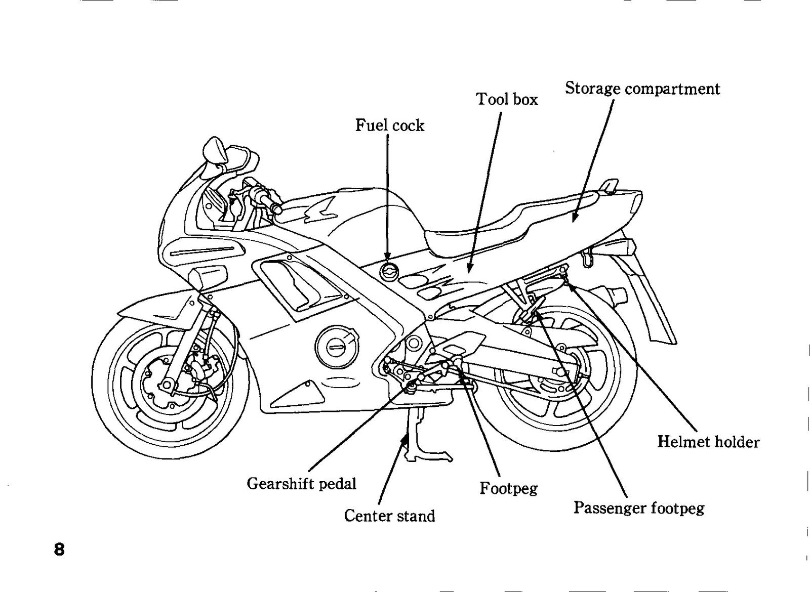 HONDA CBR600F Motorcycle Owners Manual 1992 - BOUND - COVERS - XL FOLDOUT PAGES