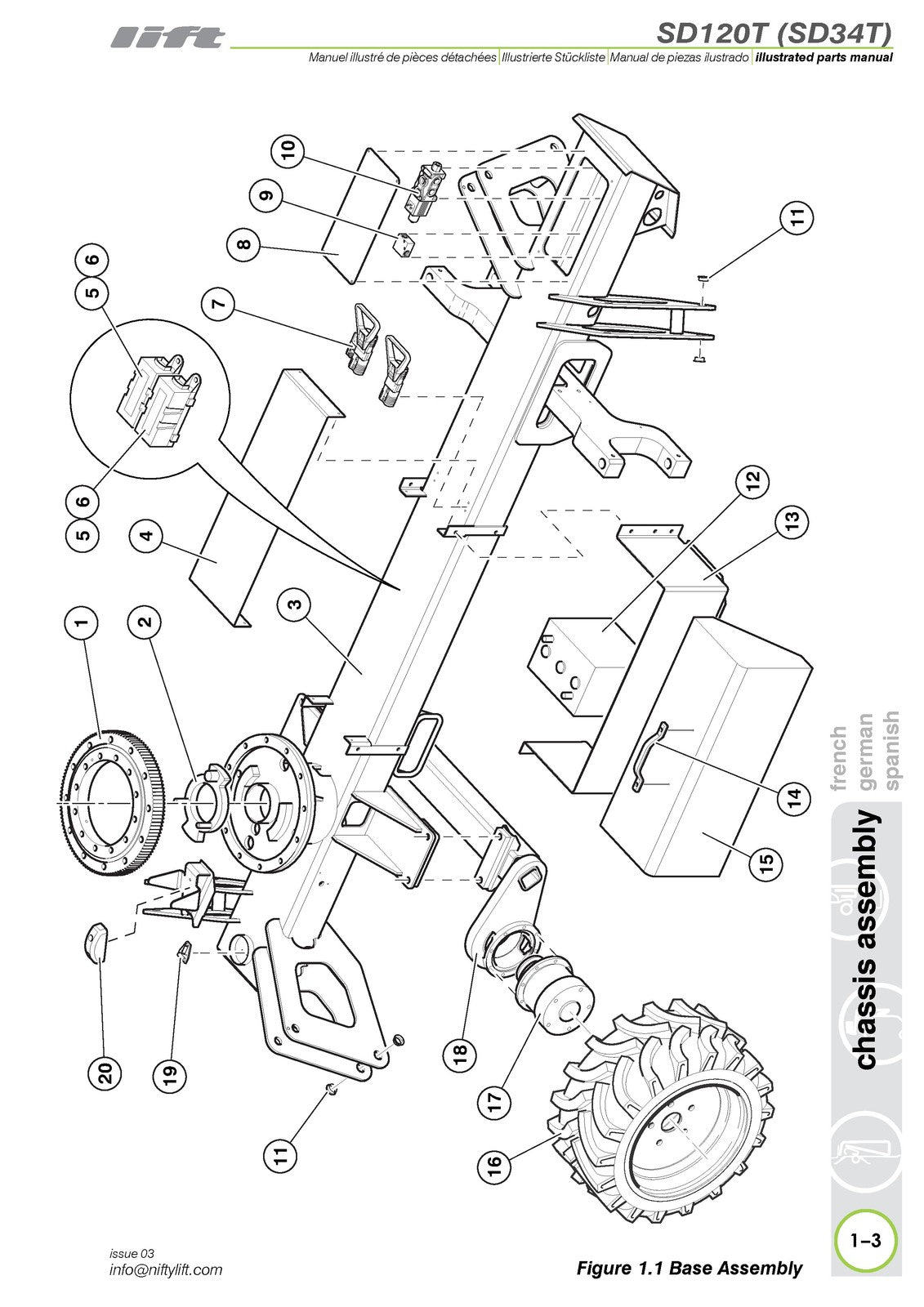 NIFTYLIFT SD120T SD34T Illustrated Parts Manual 2019 - WIRE BOUND - TOUGH COVERS