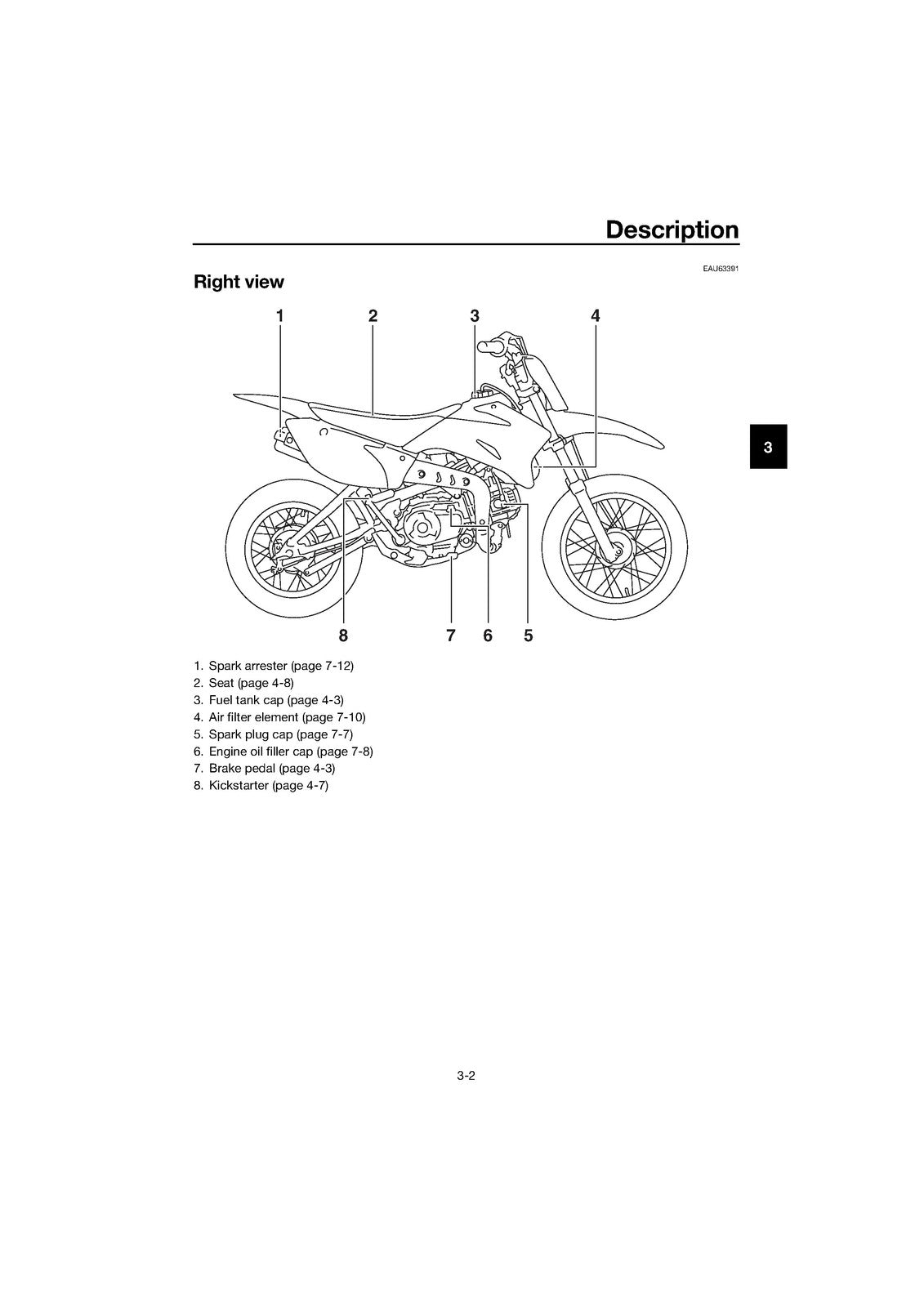 YAMAHA TT-R110E TT-R110ES Motorcycle Owners Manual 2025 - WIRE BOUND - COVERS