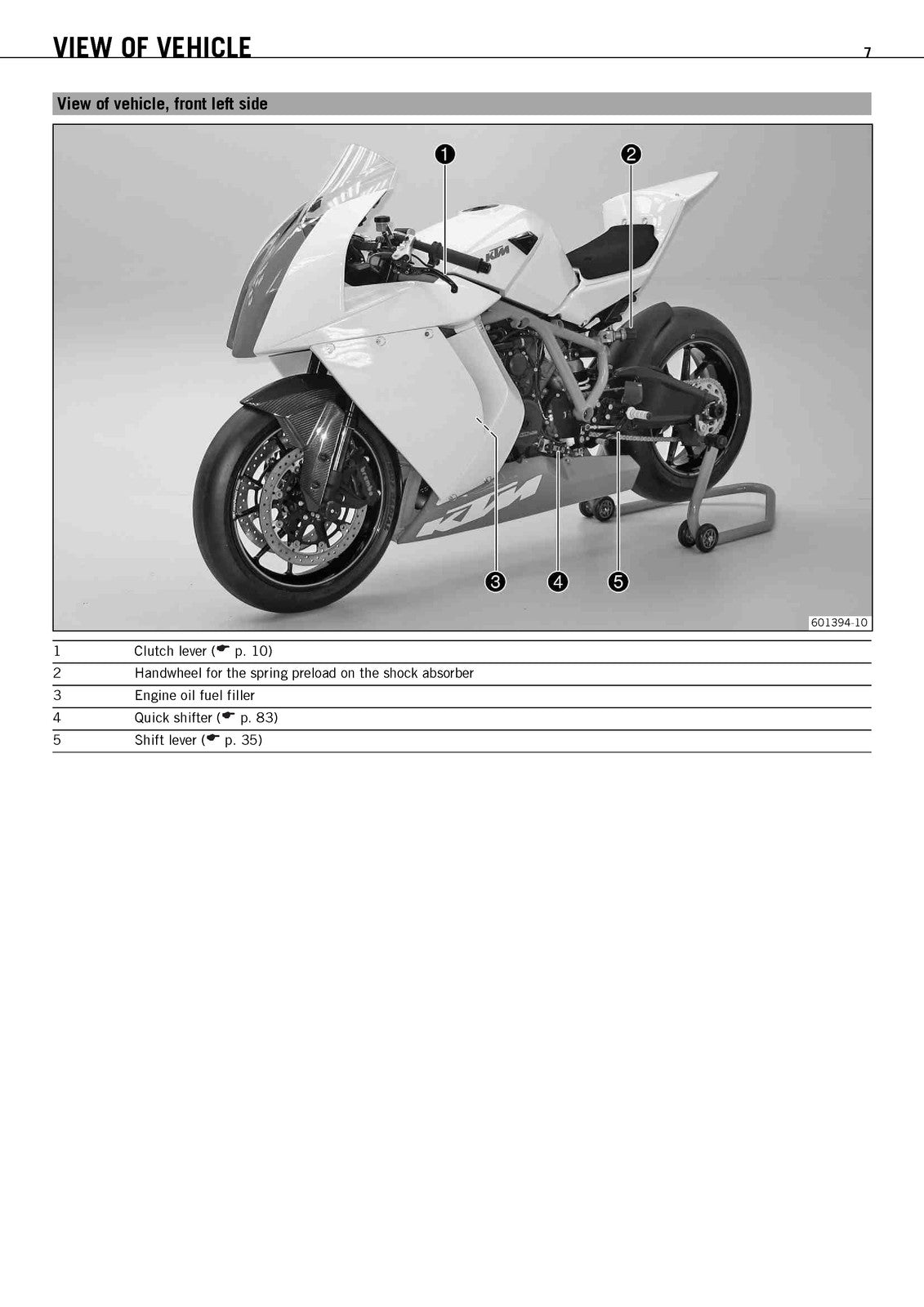KTM 1190 RC8 R Track Owners Manual 2012 - STEEL WIRE BOUND - PROTECTIVE COVERS