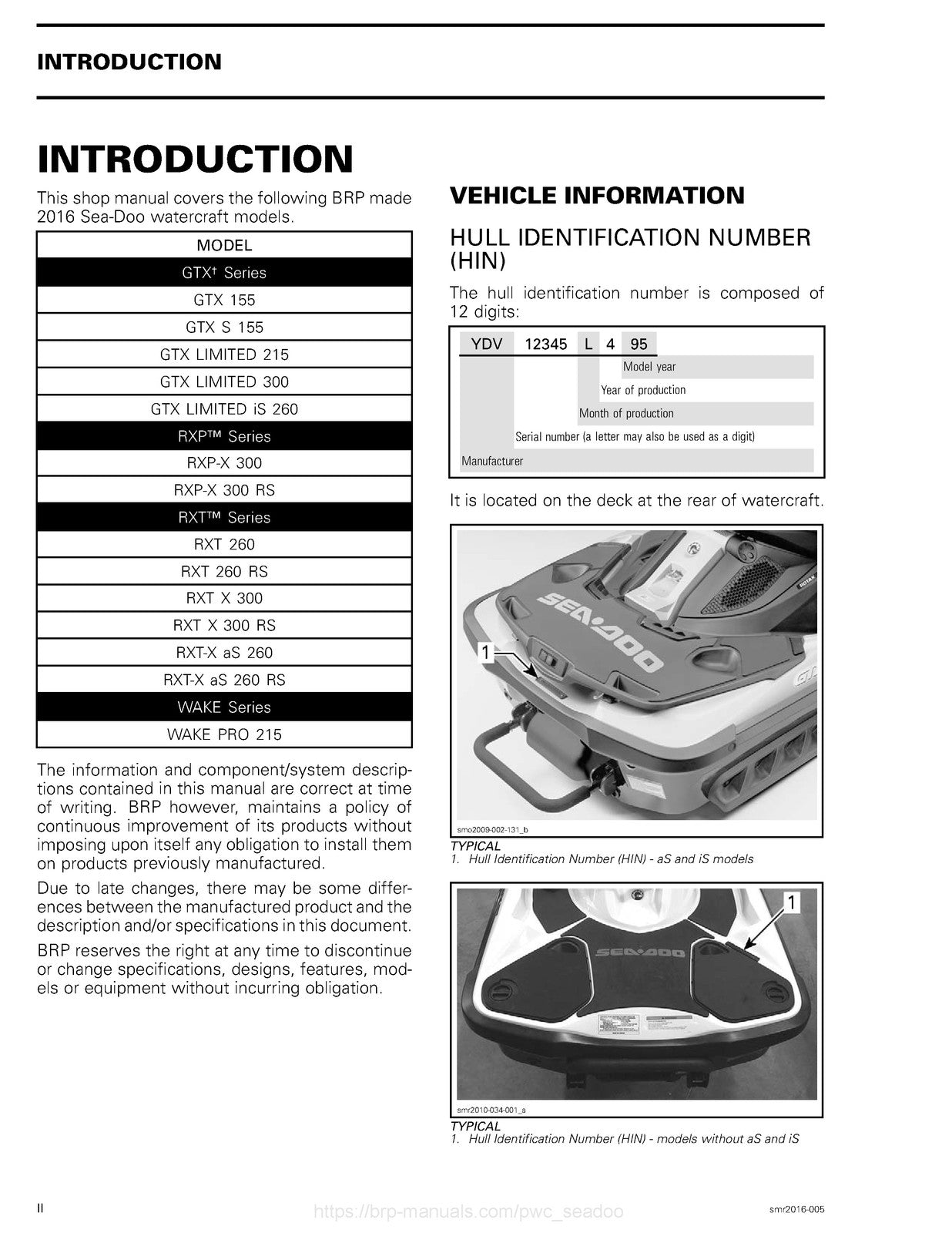 SEA-DOO GTX RXT Wake Pro Service Manual 2017 - STEEL WIRE BOUND - TOUGH COVERS