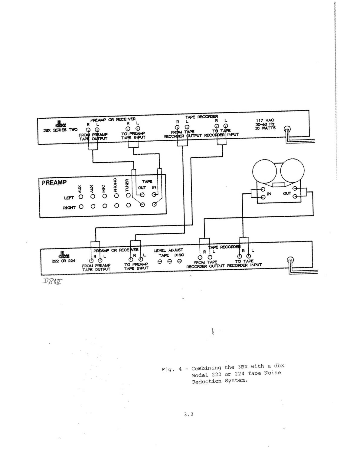DBX 3BX Series Two 3 Band Dynamic Range Enhancer Instruction Manual - WIRE BOUND