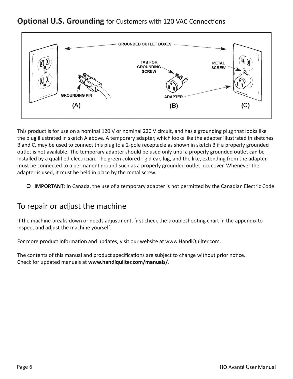 HANDI QUILTER HQ Avante v3.4 User Manual - WIRE BOUND - TOUGH COVERS