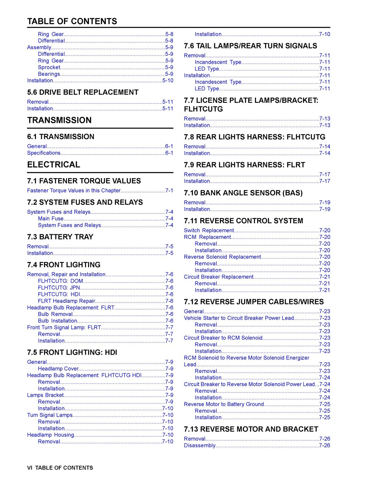 HARLEY DAVIDSON Trike Models Service Manual Supplement 2015, FOLDOUTS