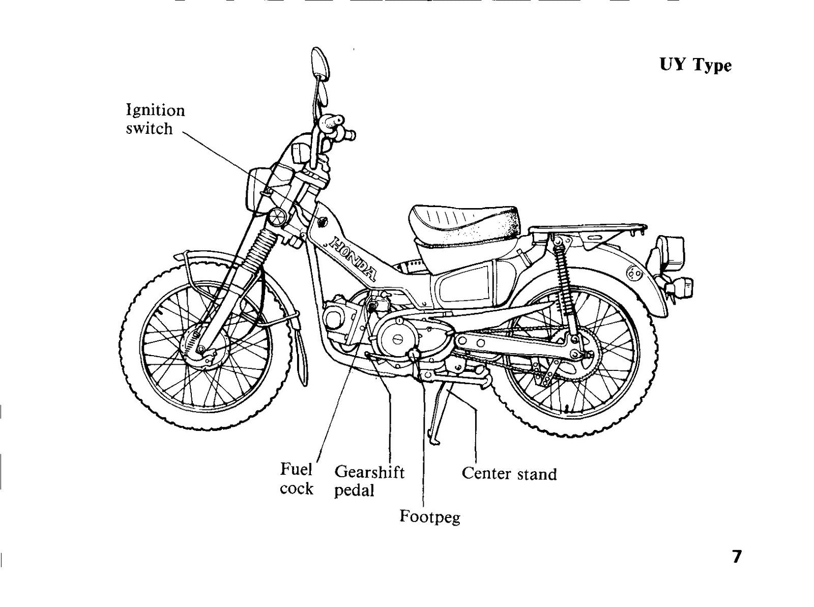 HONDA CT110 Owners Manual 1988 - BOUND - COVERS - XL FOLDOUT PAGES
