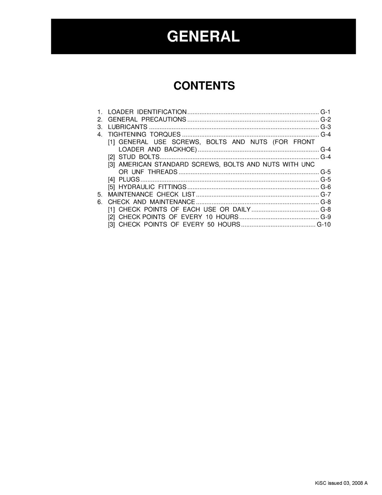 KUBOTA LA304 LA364 Front Loader Workshop Manual 2008 - WIRE BOUND - TOUGH COVERS