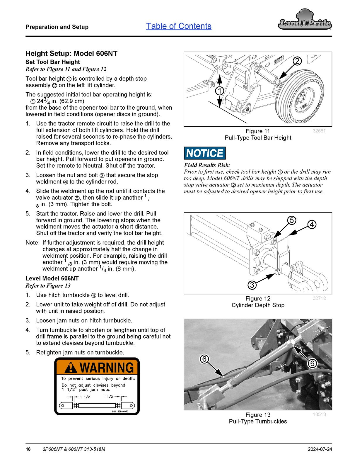 LAND PRIDE 3P606NT Compact Drills Operators Manual 2024 - WIRE BOUND - COVERS