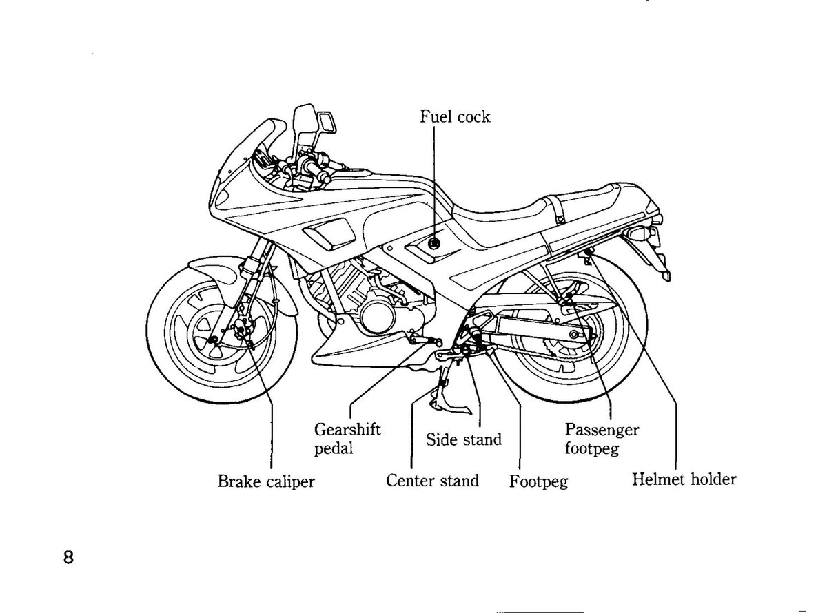 HONDA VT250F Motorcycle Owners Manual 1988 - BOUND - COVERS - XL FOLDOUT PAGES