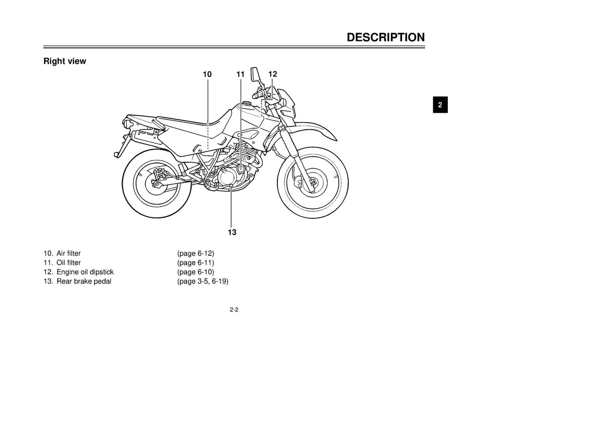 YAMAHA XT500E XT600E Owners Manual 2000 - STEEL WIRE BOUND - PROTECTIVE COVERS