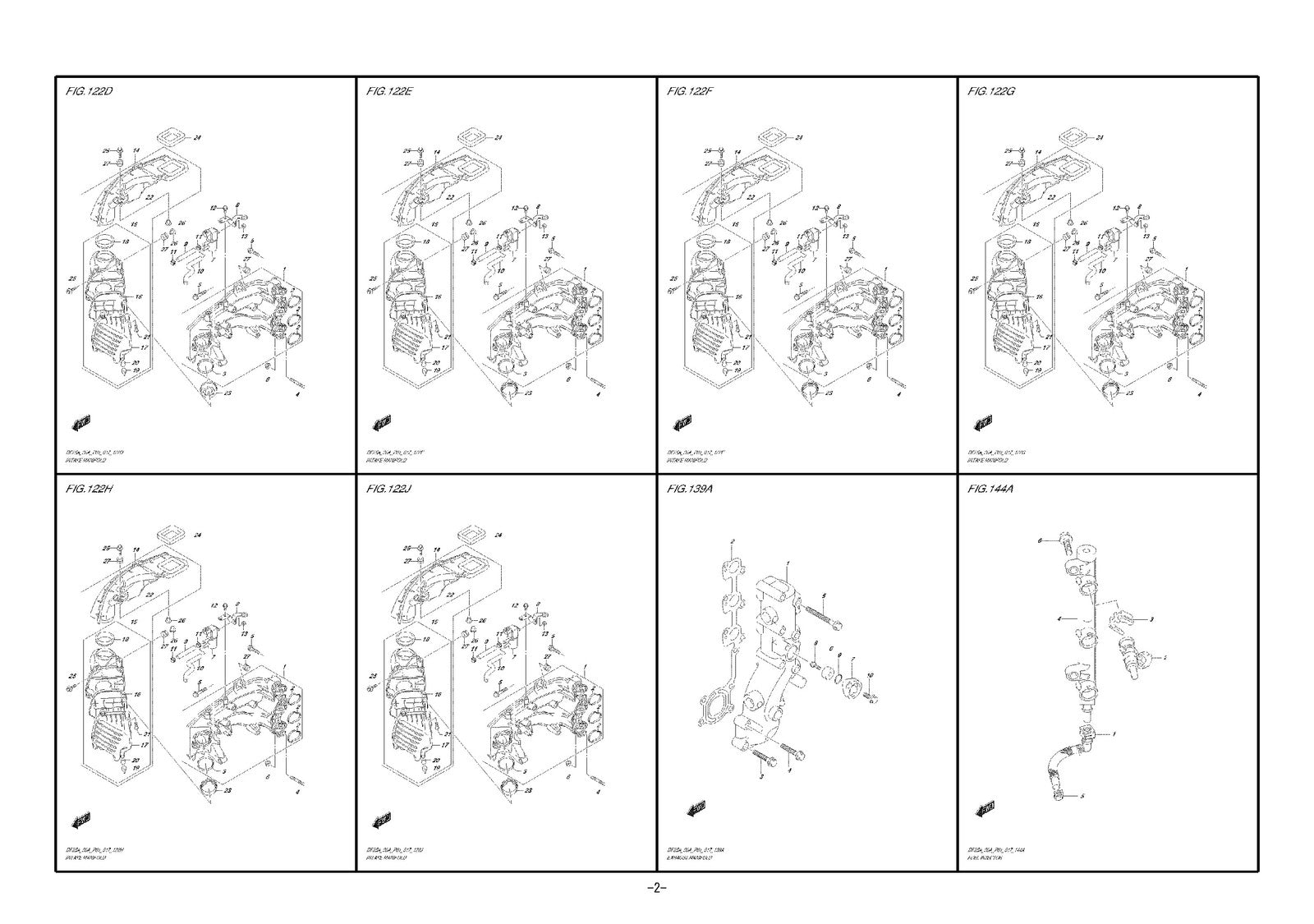SUZUKI PARTS DF25A DF30A PARTS CATALOGUE - STEEL WIRE BOUND - PROTECTIVE COVERS