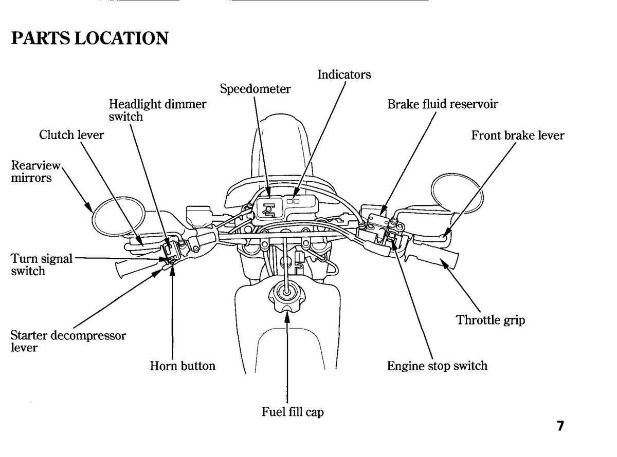 HONDA XR250R Owners Manual 2000 - BOUND - COVERS - XL FOLDOUT PAGES
