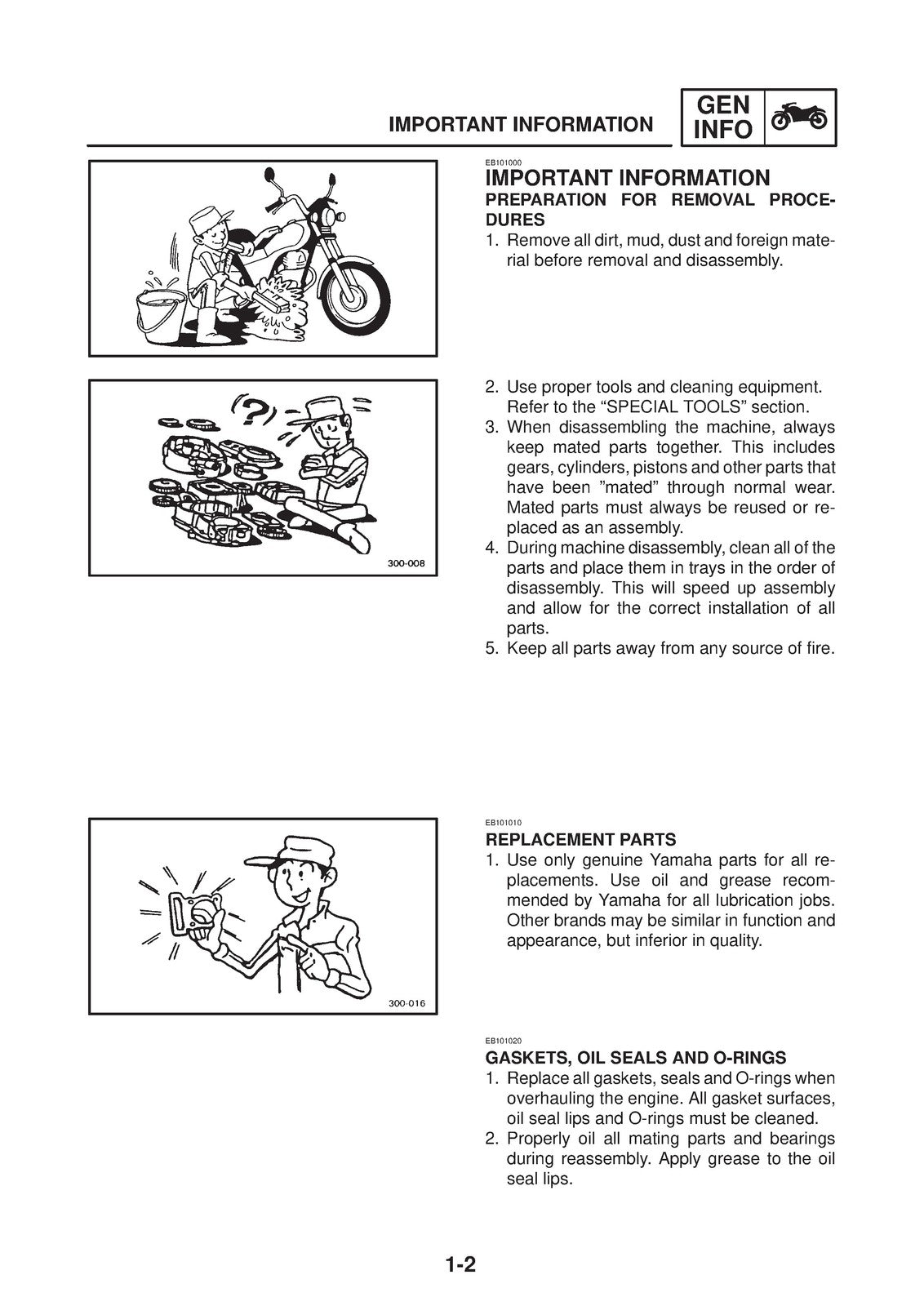 YAMAHA XVS125 Motorcycle Service Manual 2000 - BOUND - COVERS - XL FOLDOUT PAGES