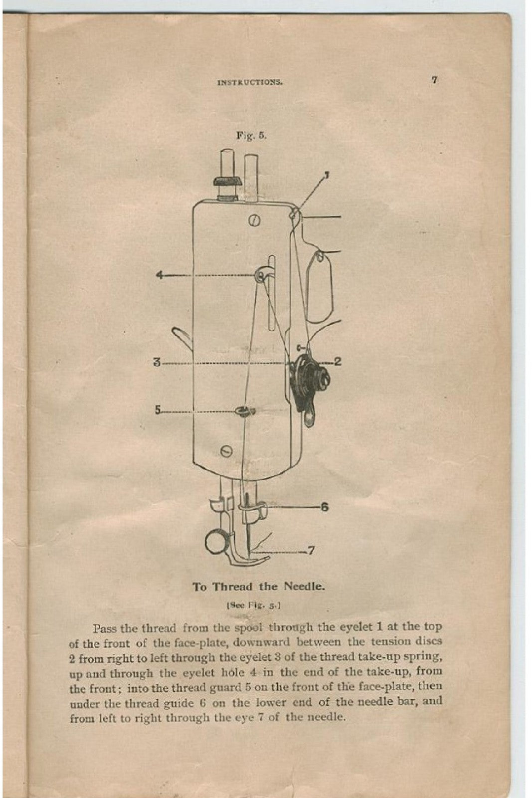 SINGER Model 27 Vibrating Shuttle Sewing Machine Instructions Manual - BOUND