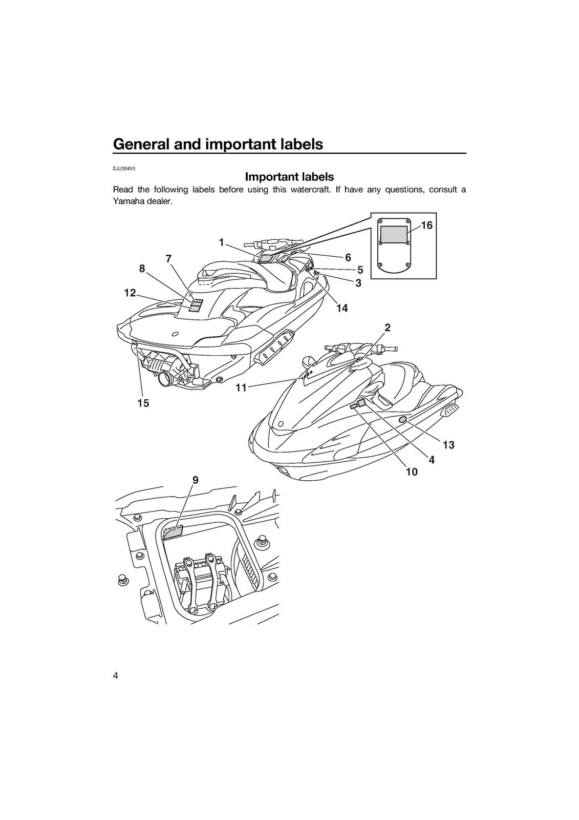 YAMAHA FZR SVHO WaveRunner Owners Manual 2016 - STEEL WIRE BOUND - TOUGH COVERS