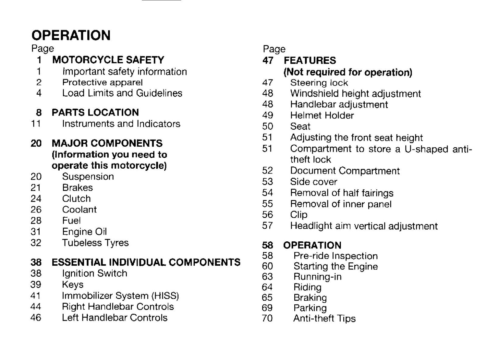 HONDA CBF1000A Motorcycle Owners Manual - STEEL WIRE BOUND - PROTECTIVE COVERS