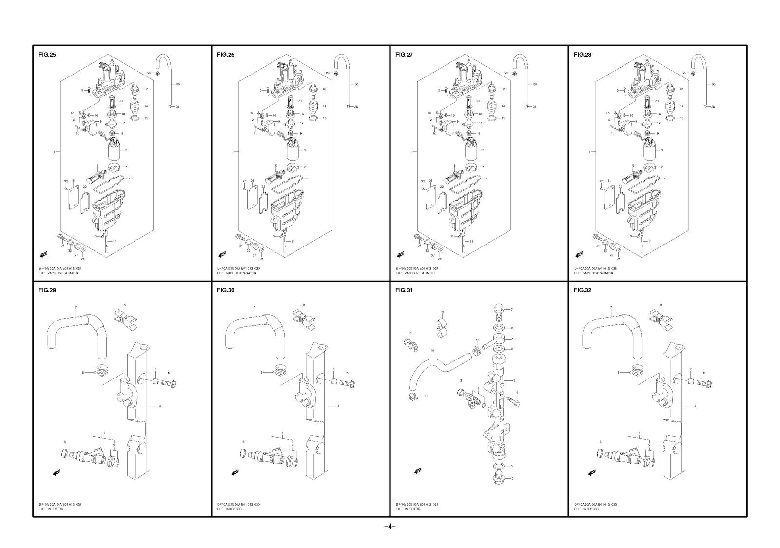 SUZUKI DF40A DF50A DF60A Outboard Motor Parts Catalogue 2011 - WIRE BOUND