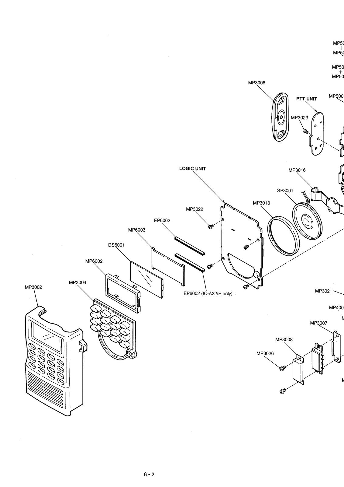 ICOM IC-A22 IC-A22E IC-A3 IC-A3E VHF Air Band Service Manual, FOLDOUTS