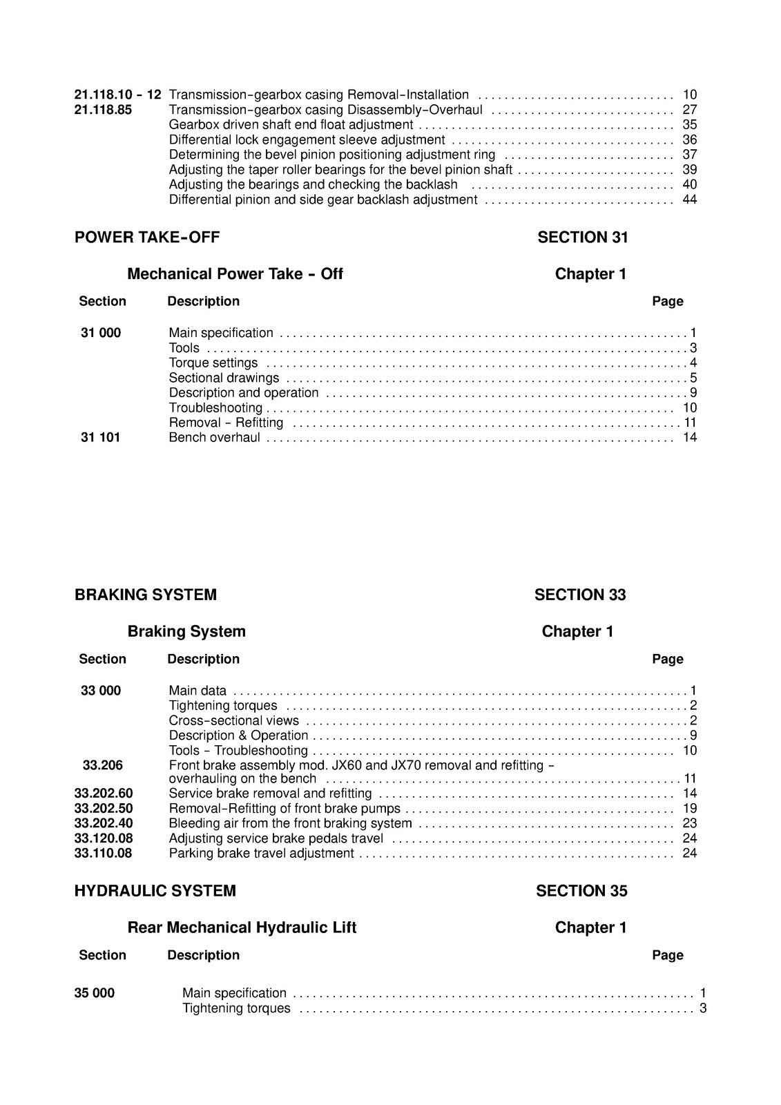 CASE IH JX60 JX70 JX80 JX90 JX95 Tractor Service Manual, BOUND, COVERS, FOLDOUTS