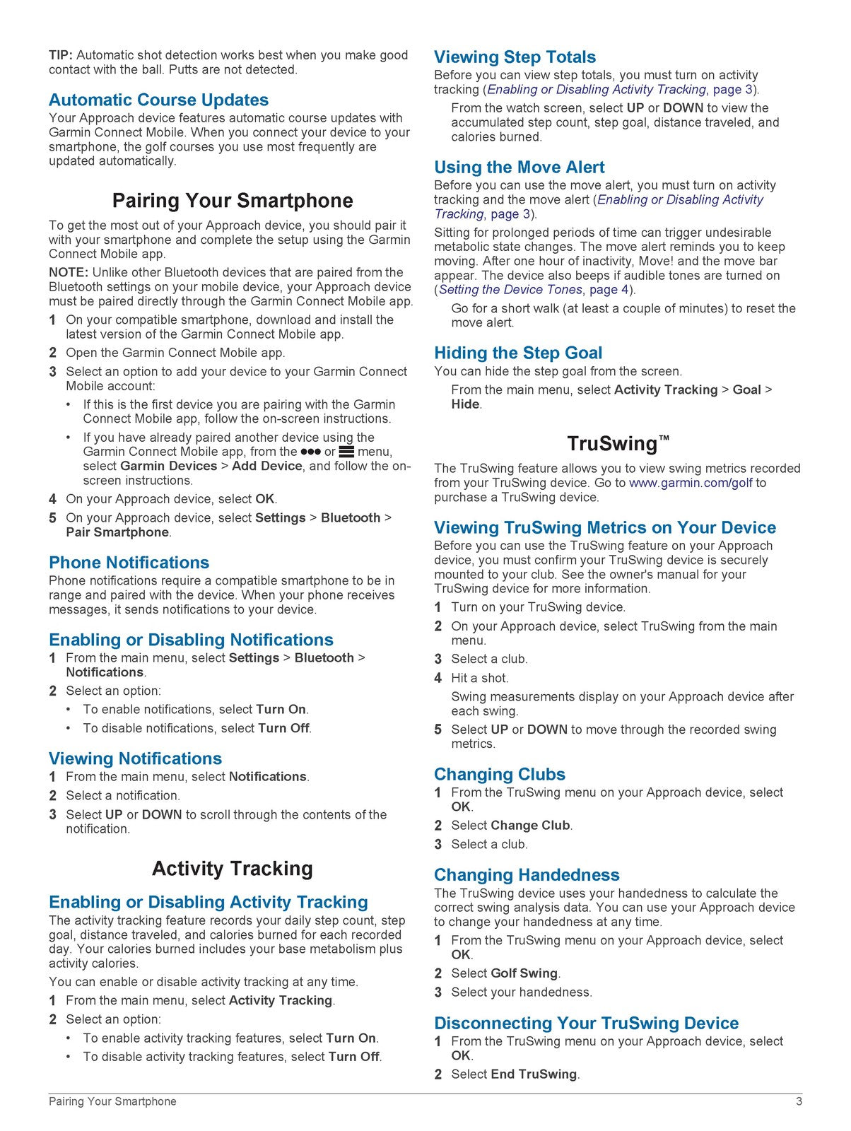 GARMIN Approach S20 Owners Manual 2016 - STEEL WIRE BOUND - PROTECTIVE COVERS