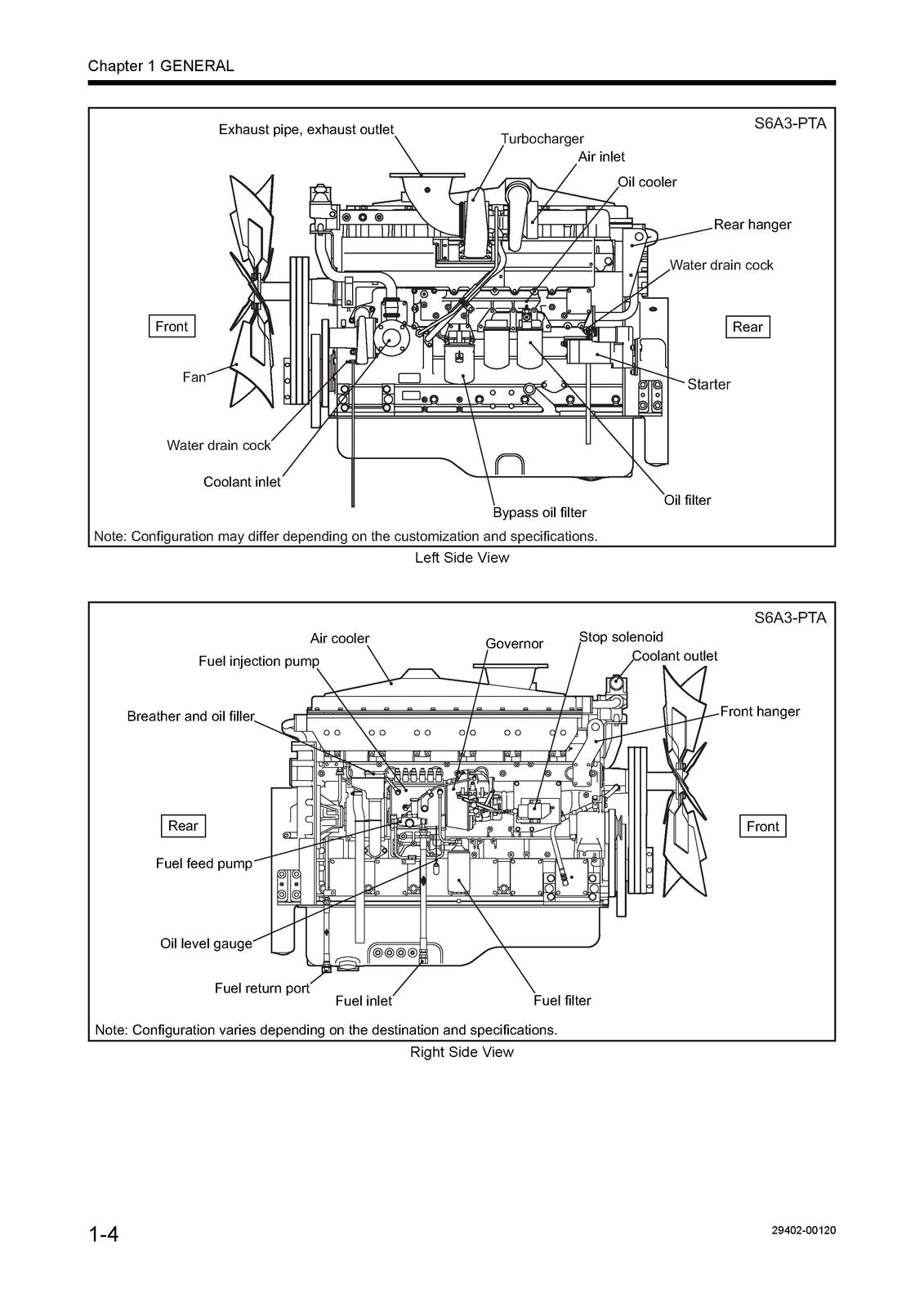 MITSUBISHI S6A3 DIESEL ENGINE SERVICE MANUAL 2017 - WIRE BOUND - TOUGH COVERS