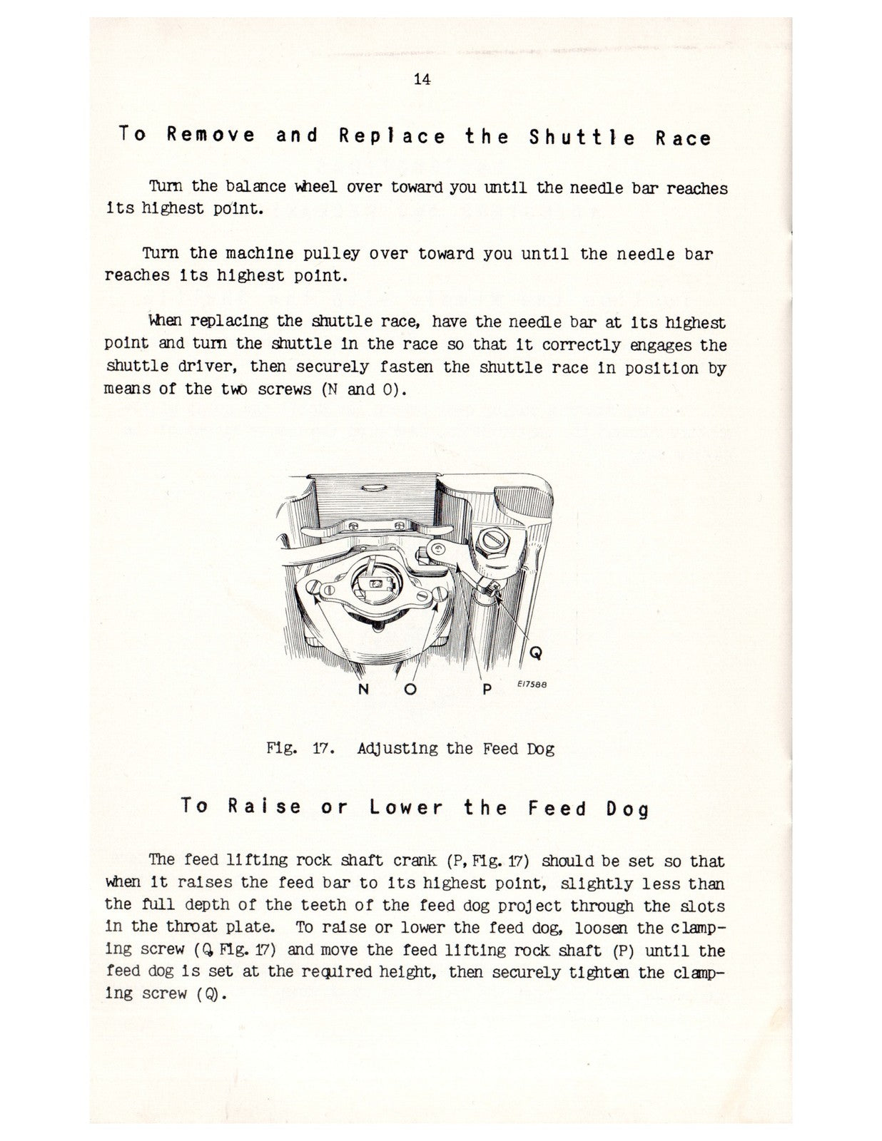 SINGER 31-19 31-47 Instructions For Using And Adjusting Manual - WIRE BOUND