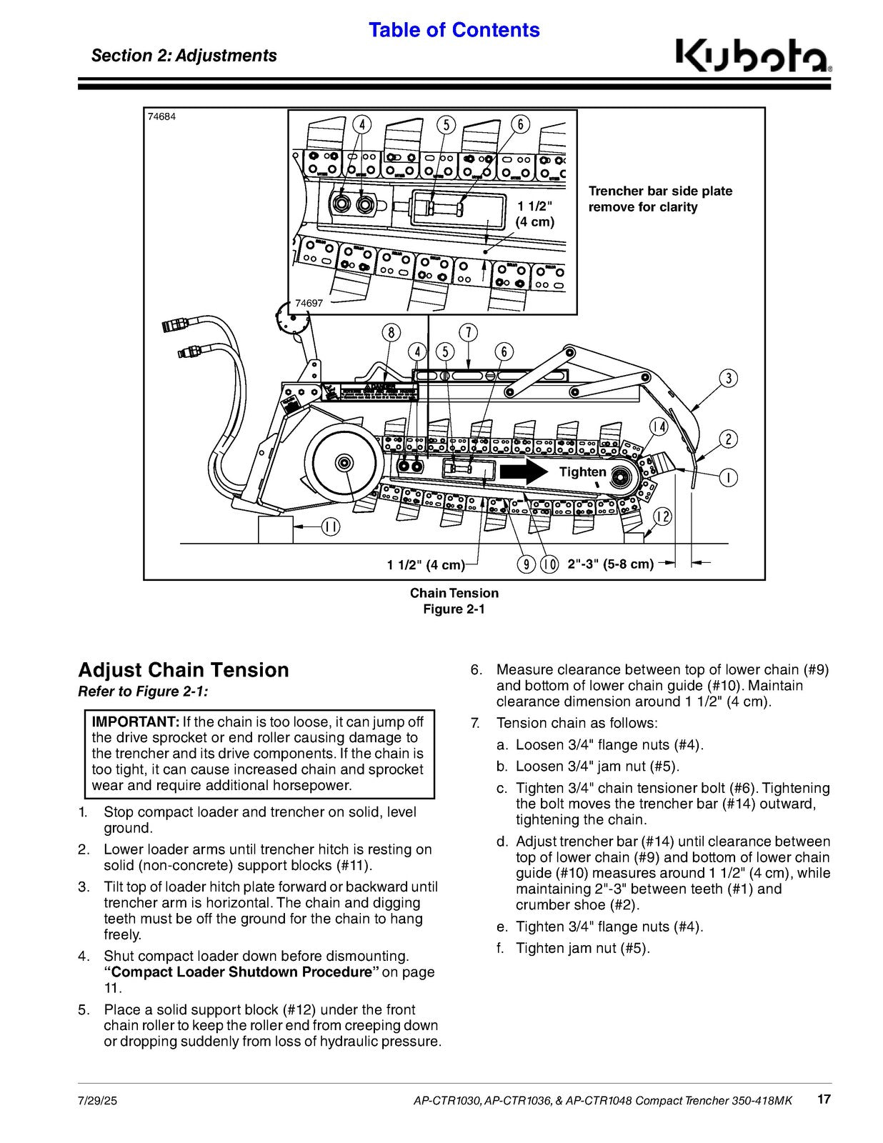 LAND PRIDE CTR10 Series Compact Trenchers Operators Manual - WIRE BOUND - COVERS