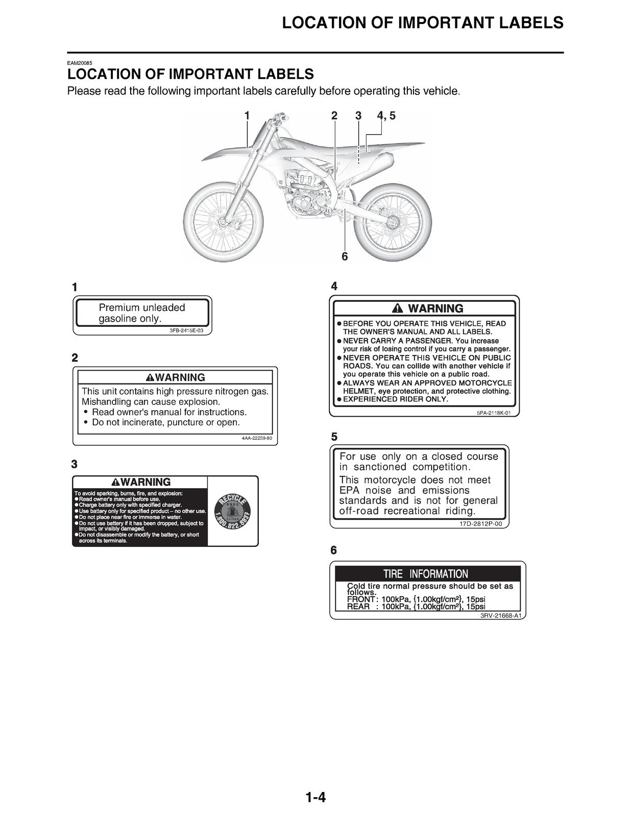 YAMAHA YZ450F YZ450FP Owners Service Manual 2023 - BOUND - COVERS - XL FOLDOUTS