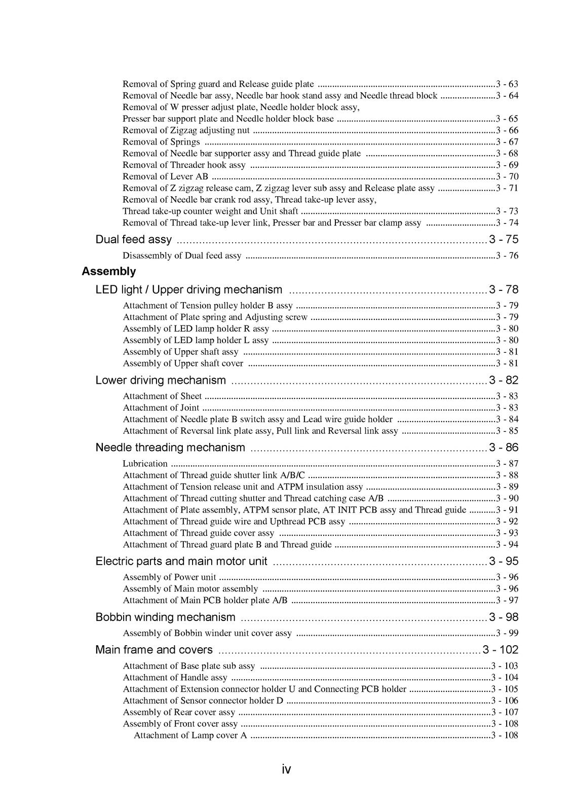 BABY LOCK Crescendo BLCR Aria BLAR Chorus BLCH Ballad BLBA Service Manual
