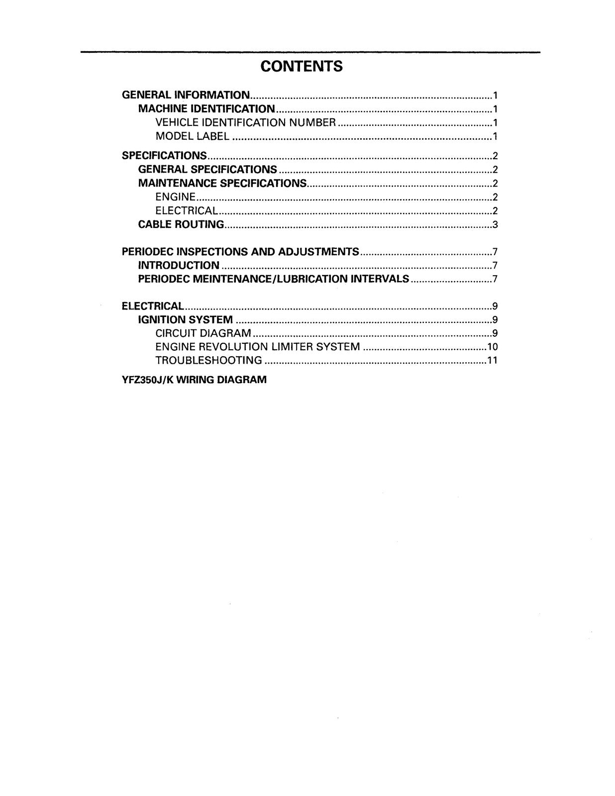 YAMAHA YFZ350 Banshee ATV Service Manual - STEEL WIRE BOUND - PROTECTIVE COVERS