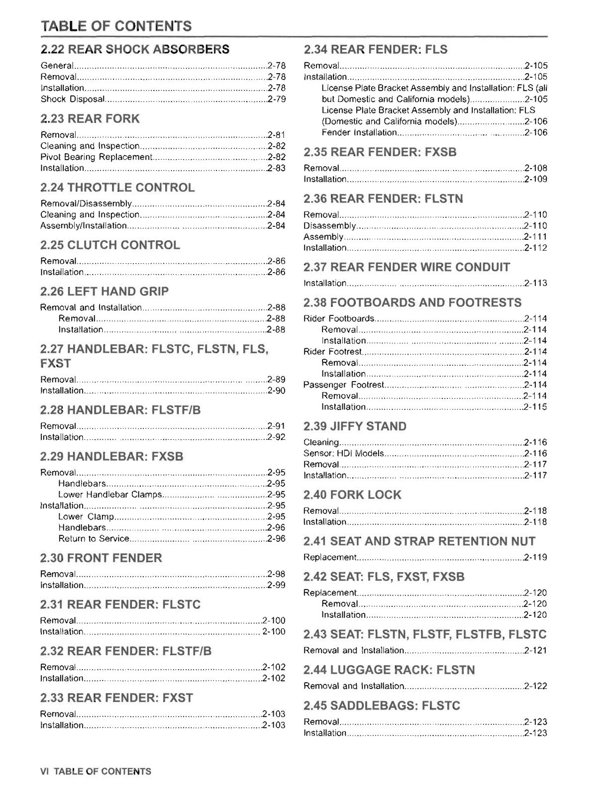 HARLEY DAVIDSON 2015 Softail Models Service Manual - BOUND - COVERS - FOLDOUTS