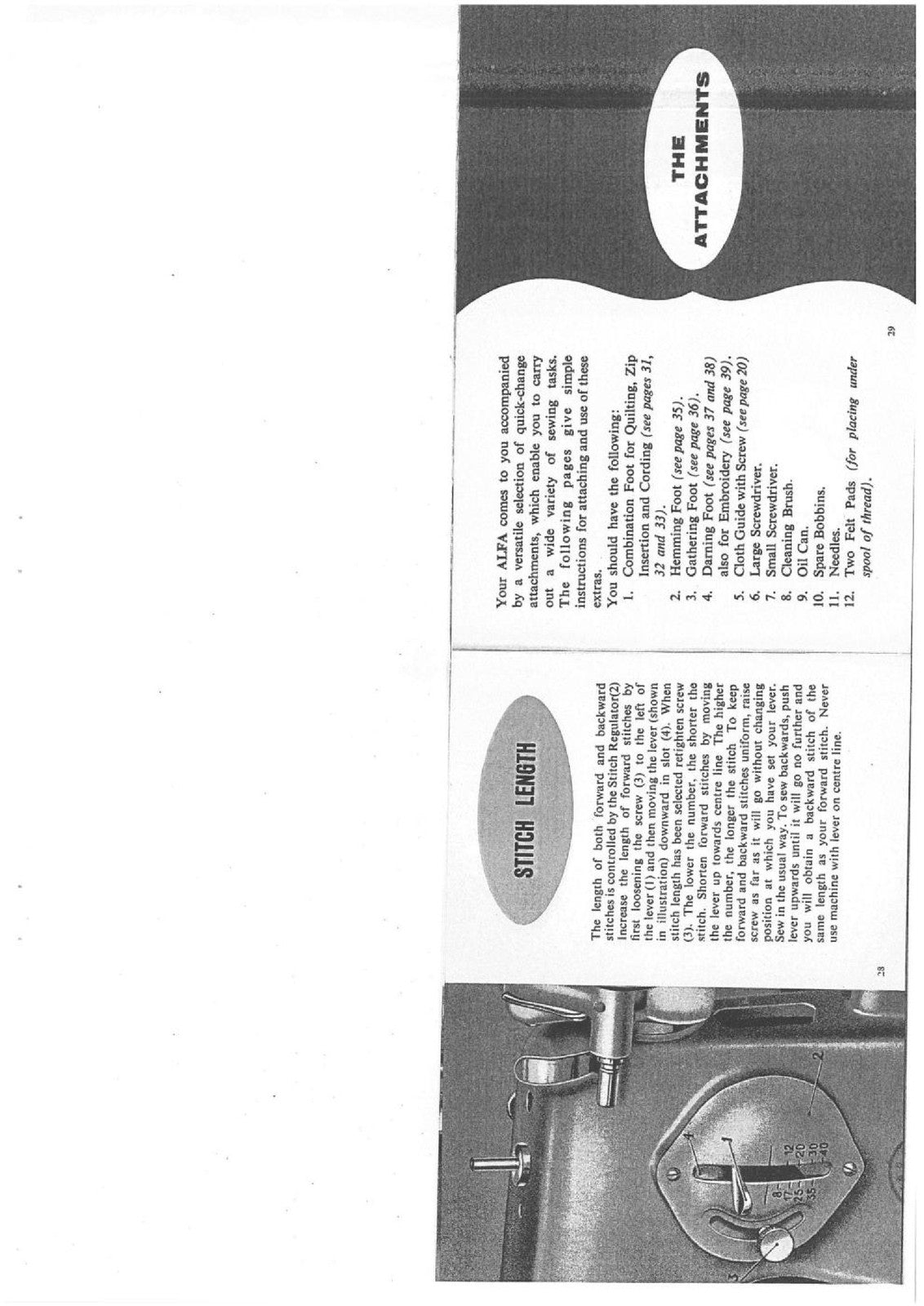 ALFA 50 Sewing Machine Instruction Book Manual - STEEL WIRE BOUND - TOUGH COVERS