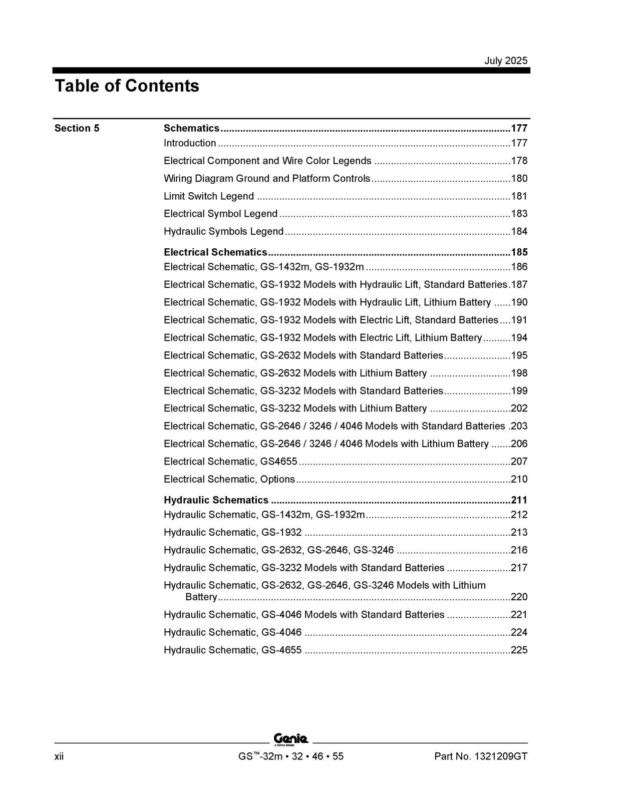 GENIE GS-1432m 1932m 1932 2632 3232 2646 3246 4046 4655 Service Manual, FOLDOUTS